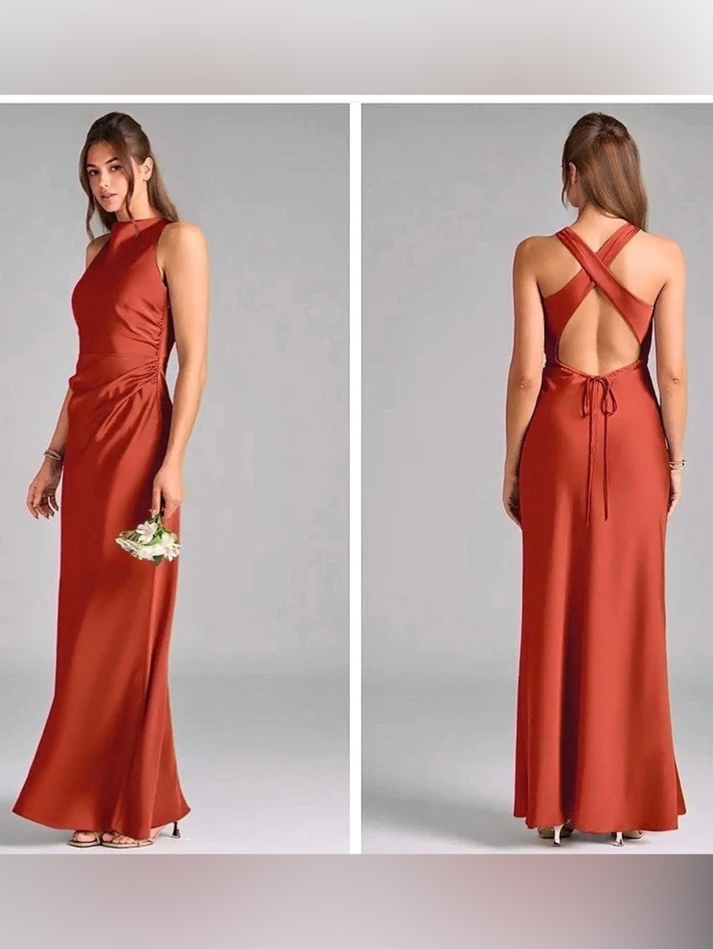 Azazie Evadne Maxi Dress in Red Size A10